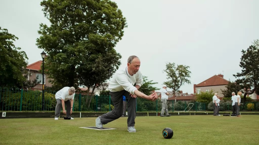 People of any age can play lawn bowls